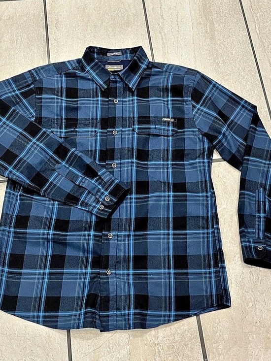 Eddie Bauer Other - Eddie Bauer Classic Fit Plaid Shirt Plaid Shirt Blue & Black Large